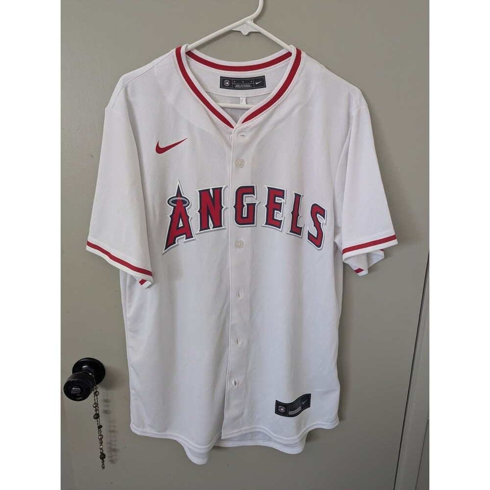 NWT Anaheim Angels Nike Dri-Fit Men's Blank Home Jersey Authentic MLB Medium
